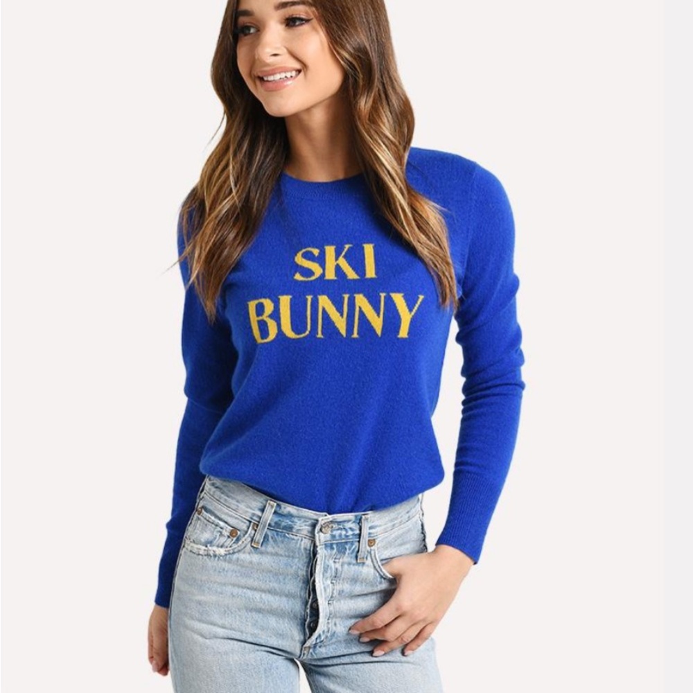 Blue 'Ski Bunny' Sweater